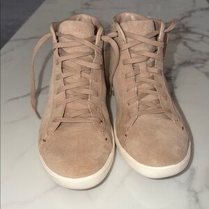 Cole Haan Women’s Suede High-Top Sneakers Taupe – Size 11 – Leather